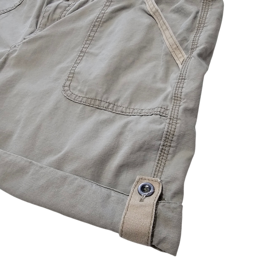 Carhartt Women's Relaxed Fit Adjustable Cuff Shorts In Khaki Beige Sz 16 - Picture 4 of 7